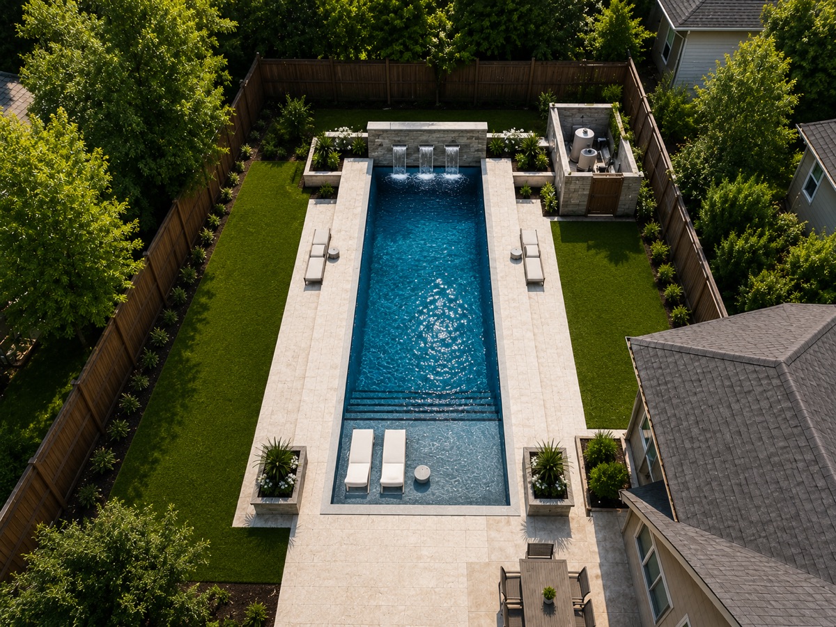 The finished pool from above